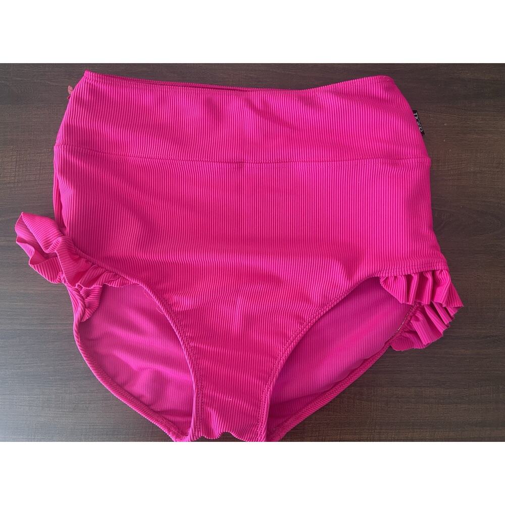 Tiger Friday Dance Bottoms Brief NWOT Size Adult Large Pink Ribbed Ruffle J